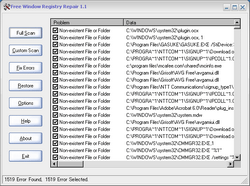 free window registry repair 3.5